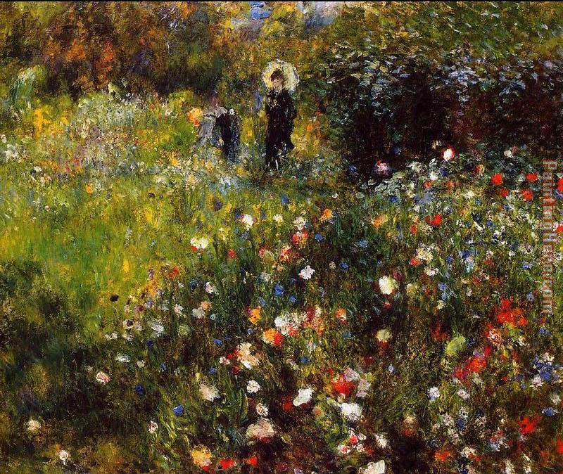 Summer Landscape Aka Woman With A Parasol In A Garden painting - Pierre Auguste Renoir Summer Landscape Aka Woman With A Parasol In A Garden art painting